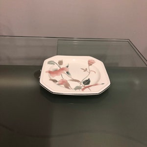 Винтажный набор квадратной посуды с шелковыми цветами Микаса, 4 шт.