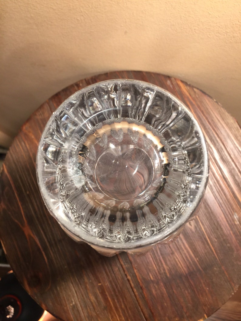 Lenox Vintage Clear Glass Flowers Vase Etsy