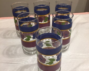 Vasos altos florales, juego de 6 (16 oz) - Usados
