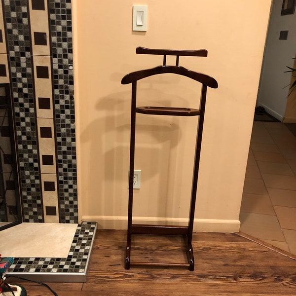 Vintage the Bombay company gentlemen closet stand / valet stand mid century