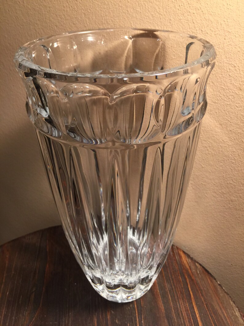 Lenox Vintage Clear Glass Flowers Vase Etsy