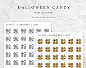 Halloween candy mini icon sticker sheet planner minimal decoration halloween stickers journal decor candy icon. Cute halloween sticker sheet