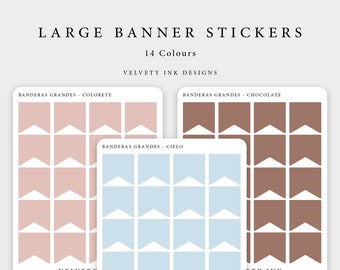 Large Banner Stickers | Transparent planner Stickers | Journal functional Stickers | Minimal planner stickers | Shape stickers