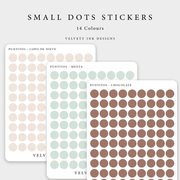 Small Dots Stickers | Transparent stickers | Planner Stickers | Journal Stickers | Minimal planner stickers | Shape stickers