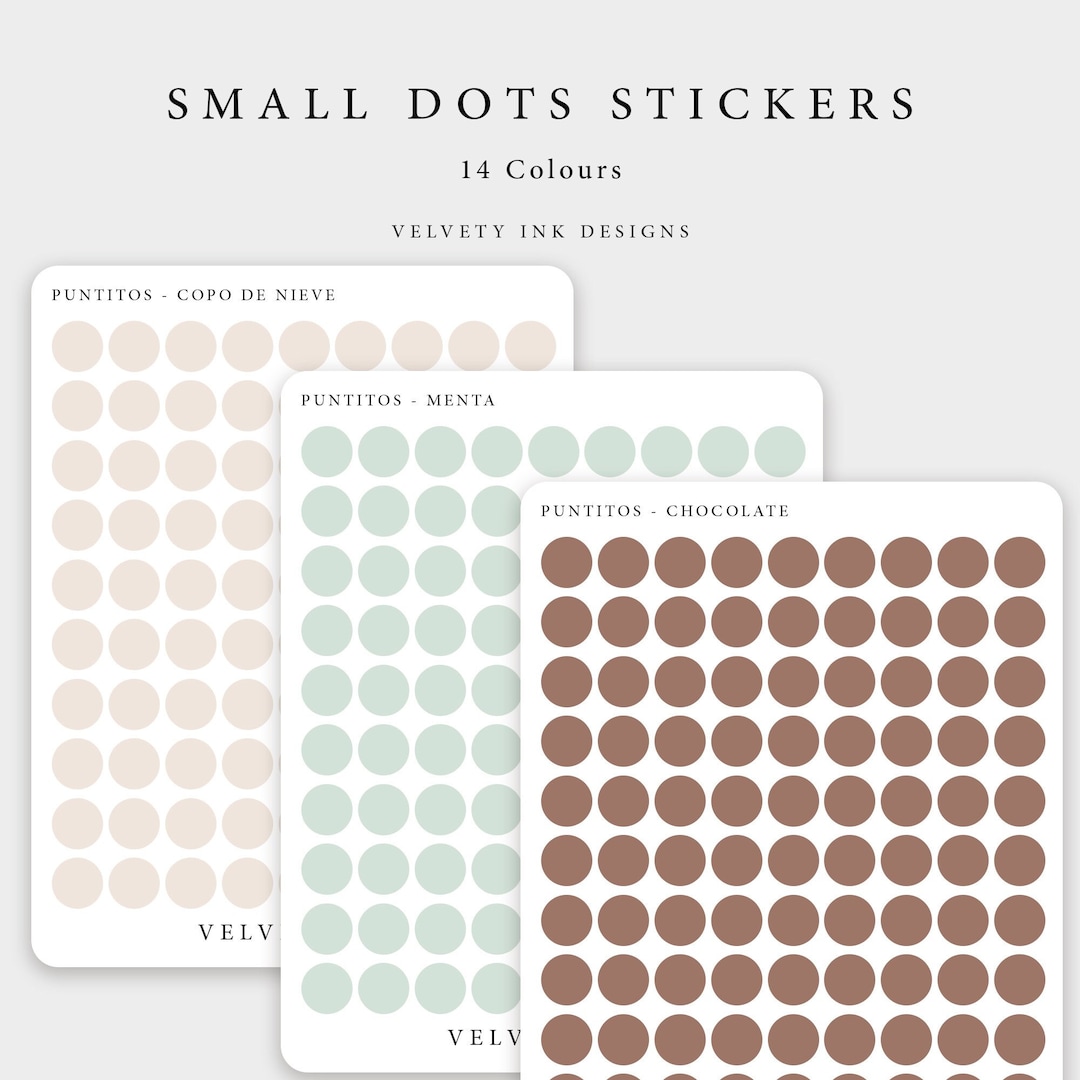 Small Dots Stickers | Planner Stickers | Journal Stickers | Minimal ...