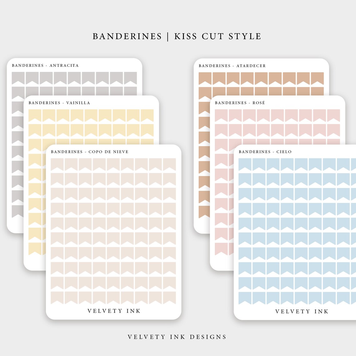 Small Banners Stickers | Shape Transparent Planner Stickers, Minimal ...