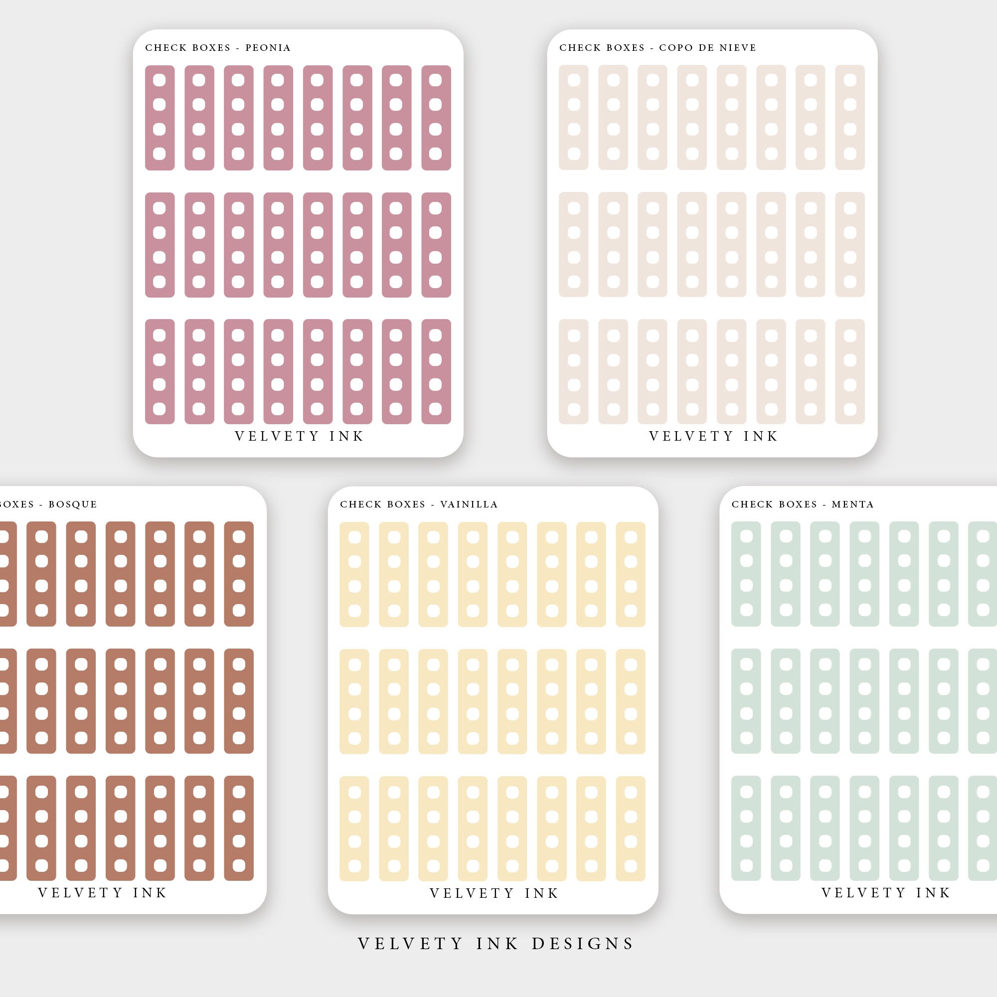 Check Boxes Sticker Sheet | Planner Stickers Functional Use Minimal ...