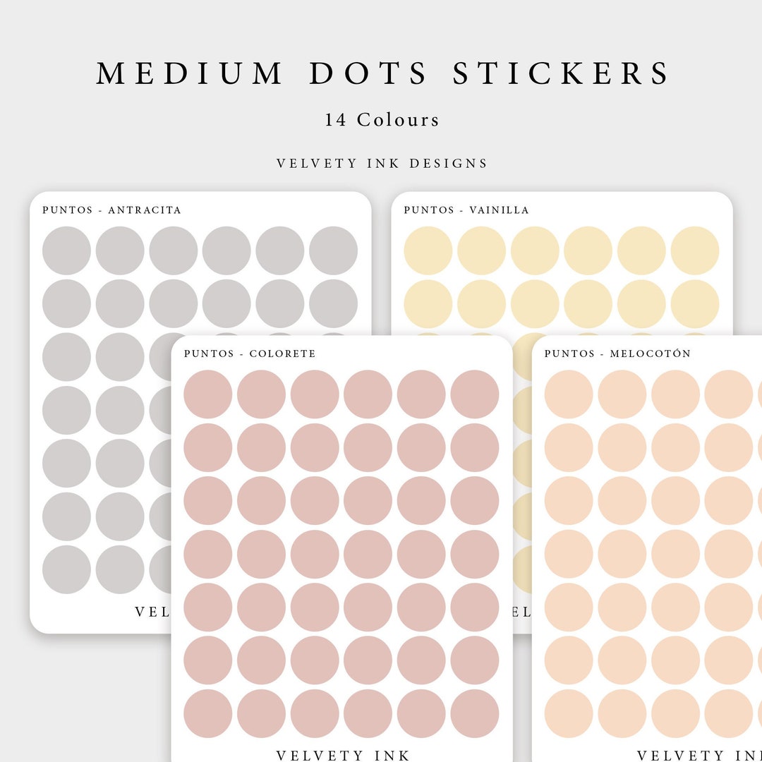 Medium Dots Stickers | Transparent Stickers | Planner Stickers ...