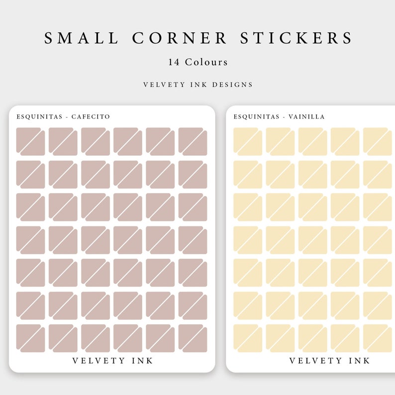 Small Corner Stickers | Shape Corner Sticker Sheet Transparent Sticker ...