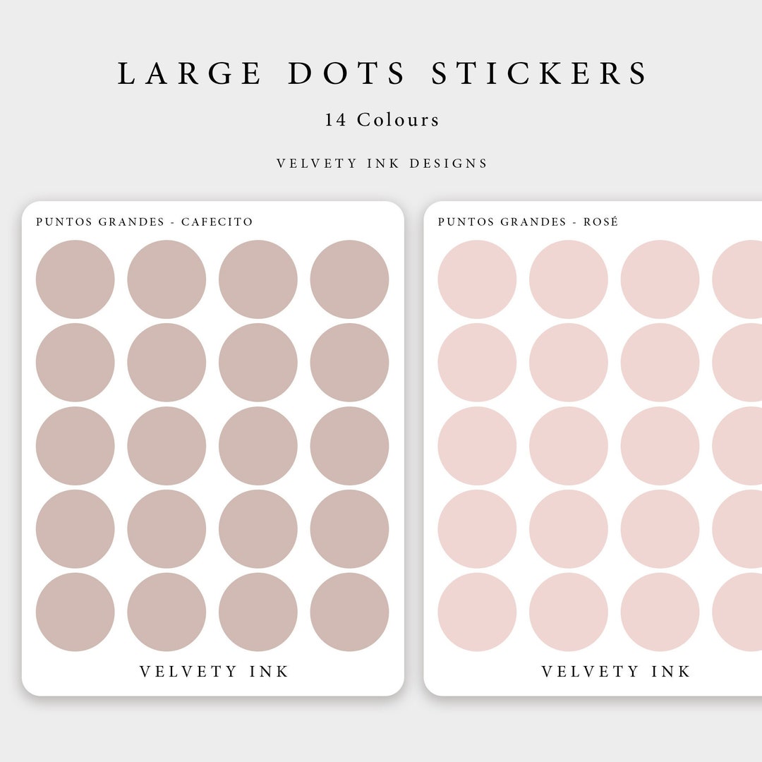 Large Dots Stickers | Transparent Stickers | Planner Stickers | Journal ...