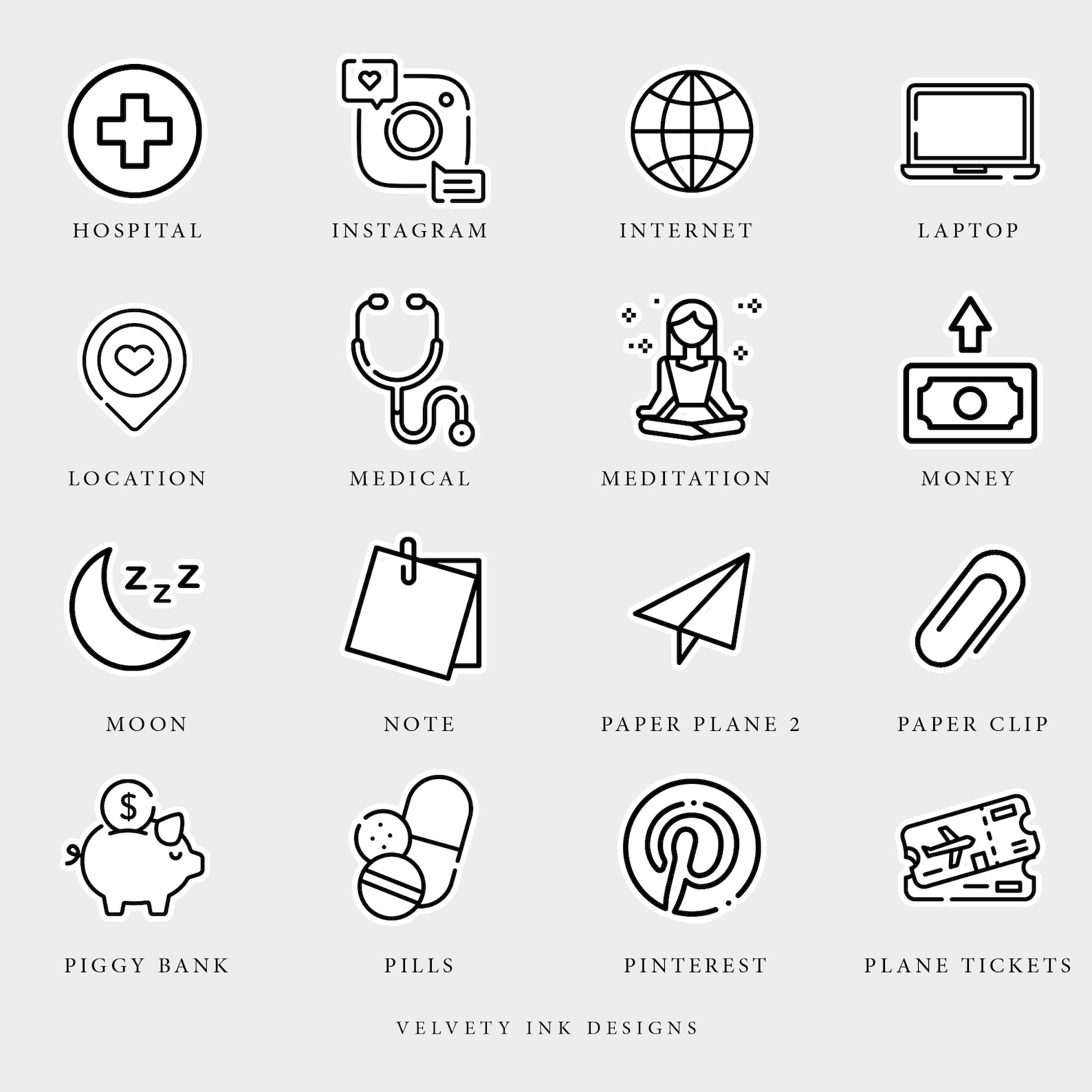 Single Mini Icons Stickers Sheet Vol.3 | Cute Mini Icon Stickers ...