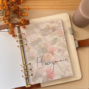 Aesthetic Planner Dashboard, A5 Planner Dashboard, Elegancia dashboard A5 printed insert, minimal and elegance planner divider