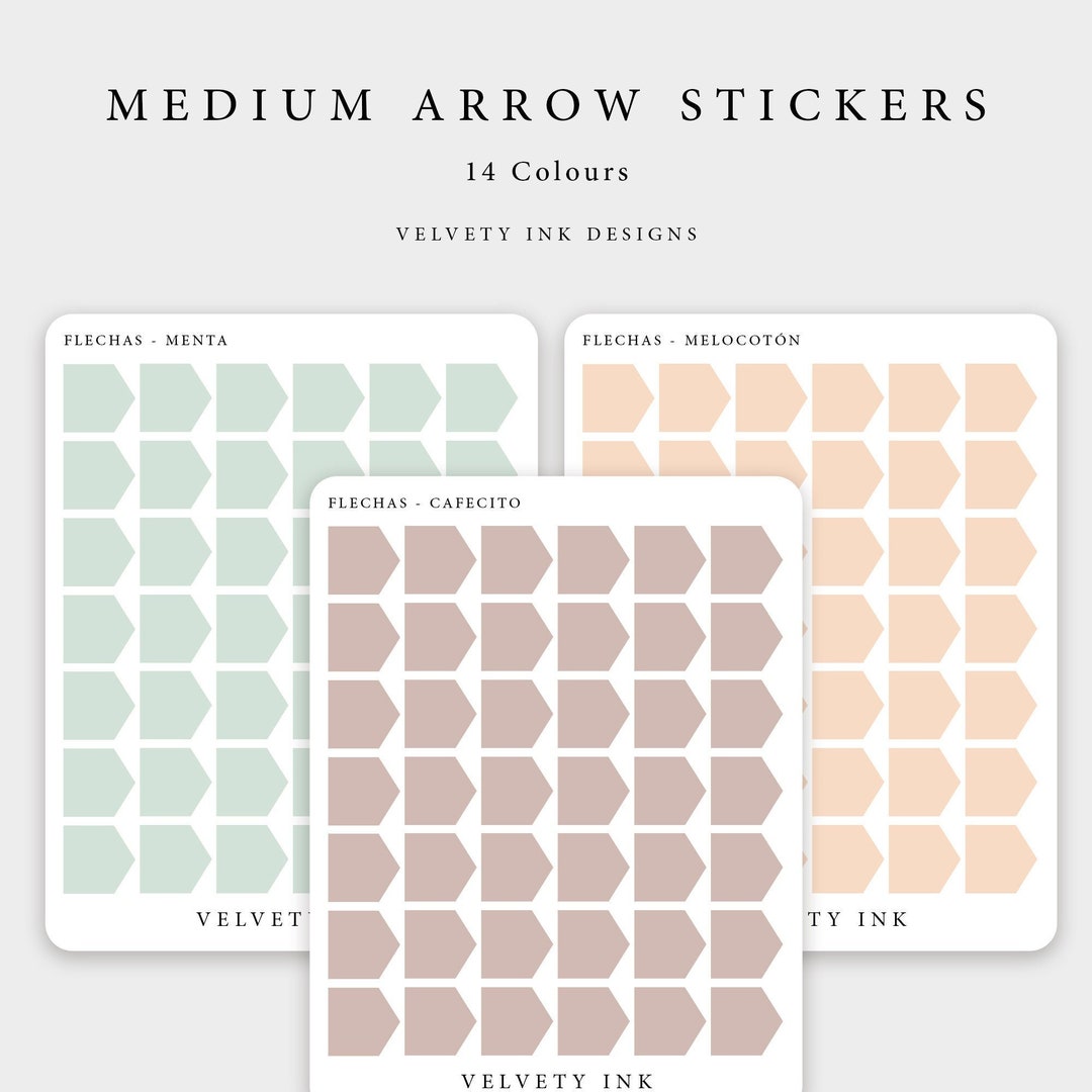 Medium Arrow Stickers Minimal Planner Sticker Sheet, Arrow Shape ...
