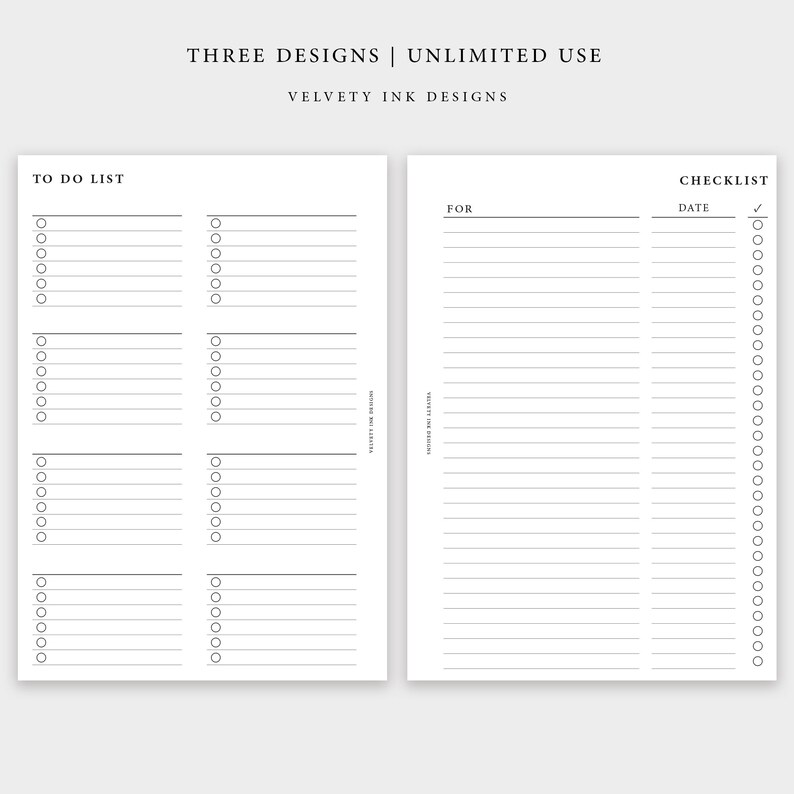 To Do Planner, Checklist, Checklist Planner, A5 Printable Planner ...