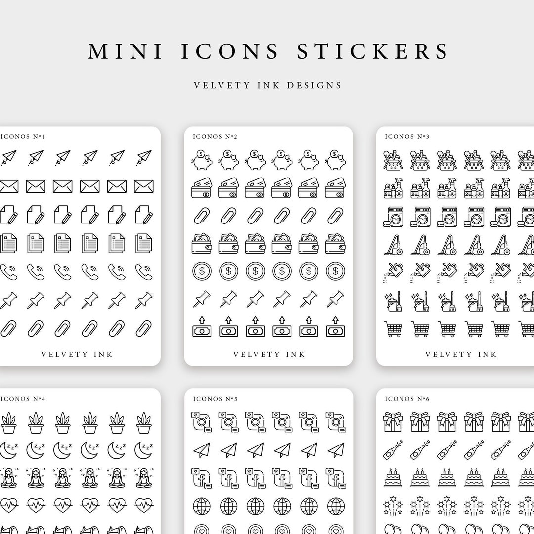 Matte Tiny Dots, Functional Sticker Icons