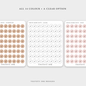 Bockmärkesklistermärken minimalistiska plannerklistermärken, funktionella genomskinliga matta prickklistermärken. To-do journalklistermärken minimalistisk plannerestetik bild 2
