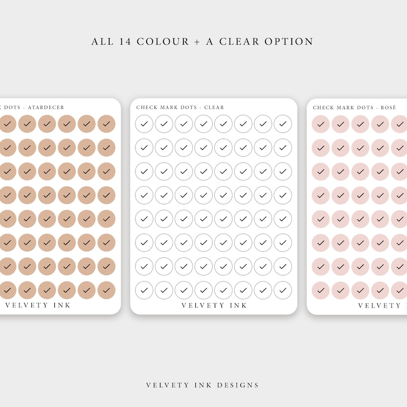 Bockmärkesklistermärken minimalistiska plannerklistermärken, funktionella genomskinliga matta prickklistermärken. To-do journalklistermärken minimalistisk plannerestetik bild 2