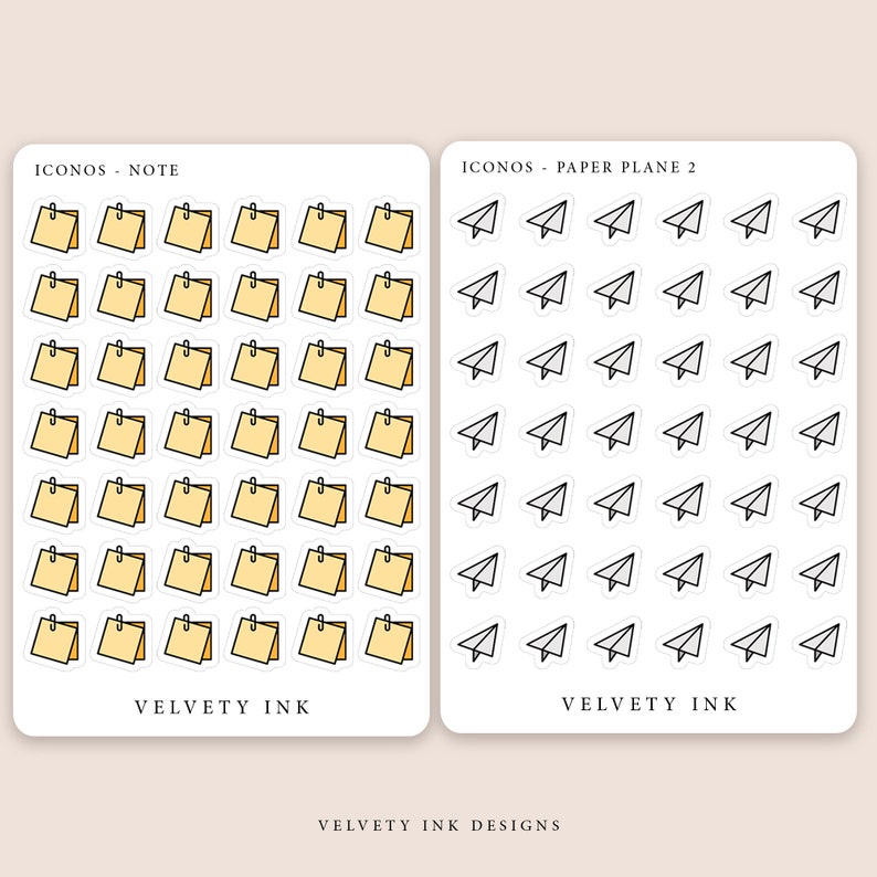 Single Colored Mini Icons Stickers Sheet Vol.3 Cute Icon Sticker in ...
