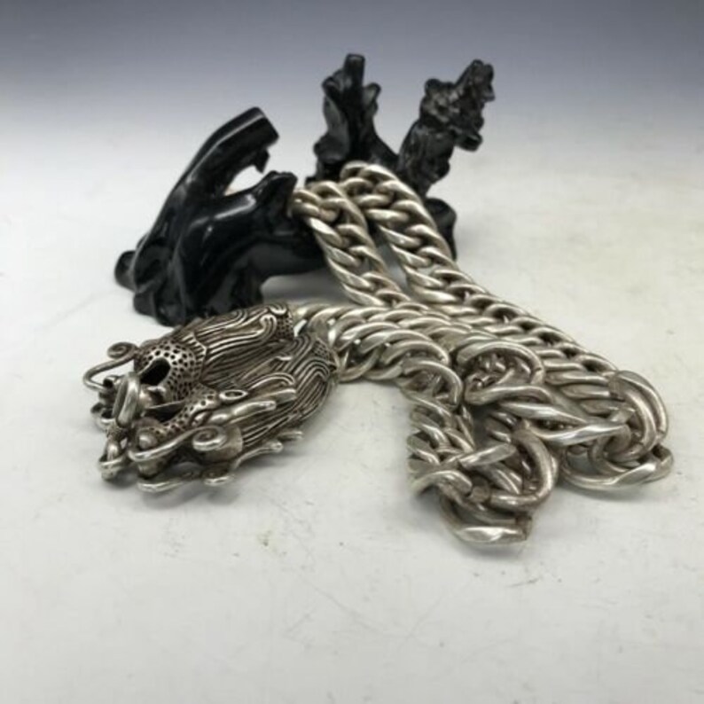 China/'s Tibet silver handmade craft fine necklace