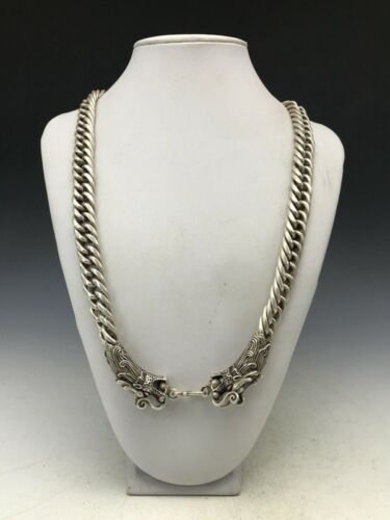 China/'s Tibet silver handmade craft fine necklace