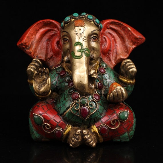 Chinese bone antique Cloisonne pure copper elephant trunk God | Etsy
