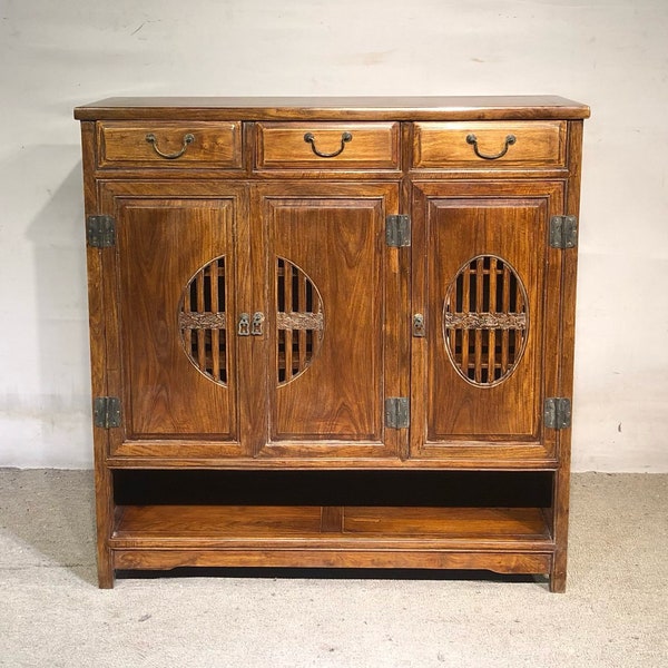 Chinese antique hand-carved large exquisite and rare rosewood mortise and tenon structure shoe cabinet ornaments