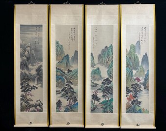 Chinese Antique Collection No. SF105: Landscape Painting and Calligraphy