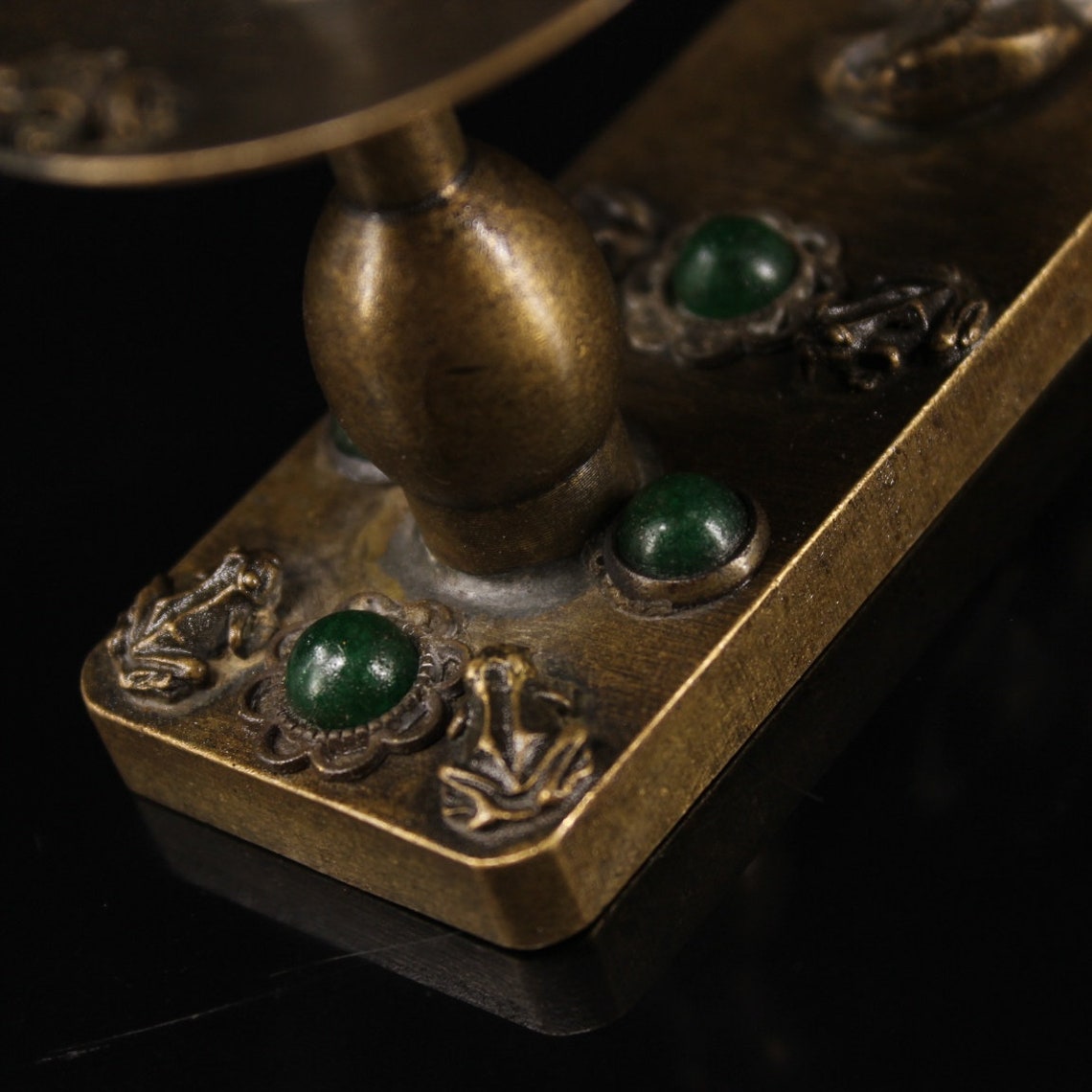 This ancient pure copper oil lampstand is made by hand and Etsy