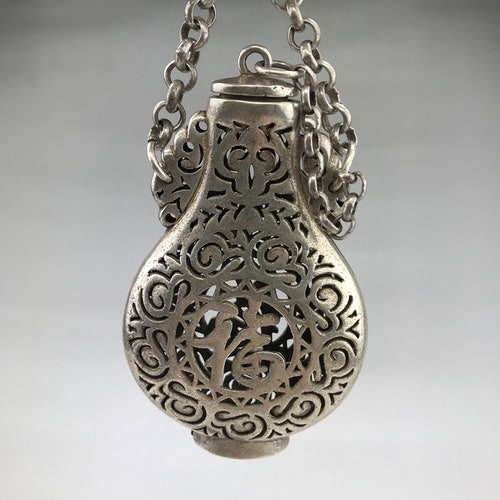 The Ancient Tibetan Silver Hollow-out Snuff Bottle is - Etsy