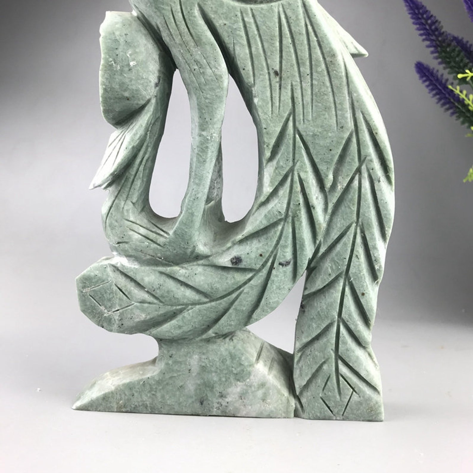 Chinese natural jade carving Phoenix statue carved by hand Etsy