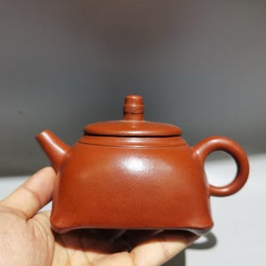 Chinese antique pure hand-painted clay exquisite rare four-character teapot purple clay teapot tea set ornaments