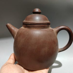 Chinese antique pure hand-painted clay exquisite rare high hat teapot purple clay teapot tea set ornaments