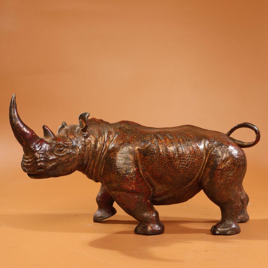 中国の骨董品から手作りされた精巧な純青銅の牛の像。 - Etsy 日本