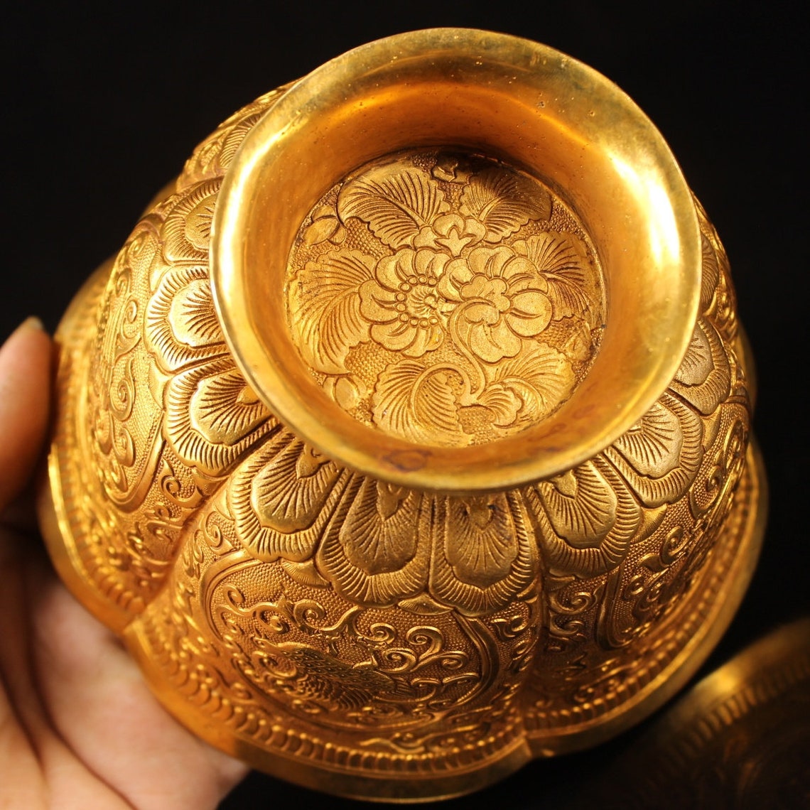 The goldplated bowls used by the Imperial Palace in ancient Etsy