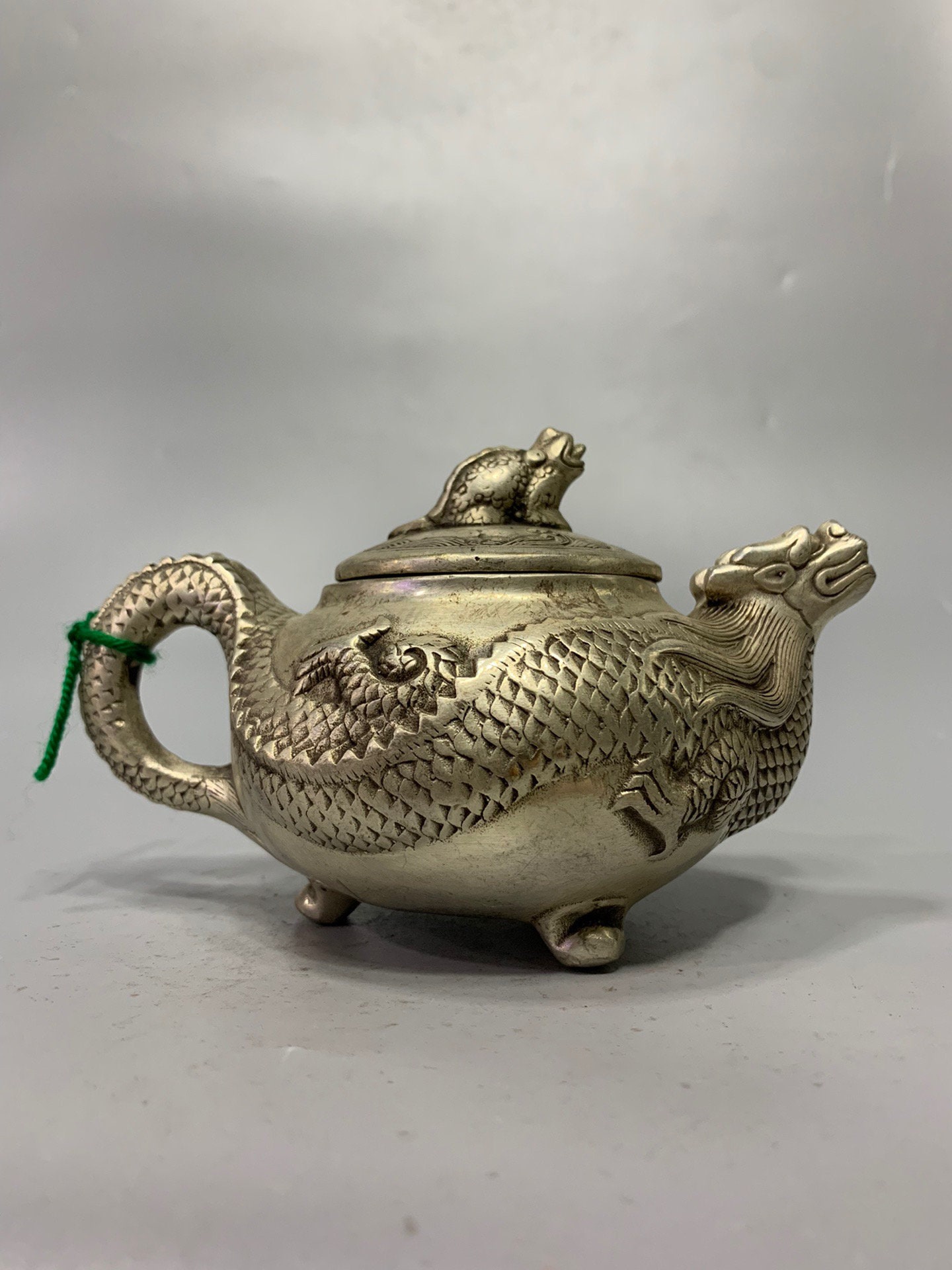 Chinese antique teapot Tibetan silver handcarved exquisite Etsy
