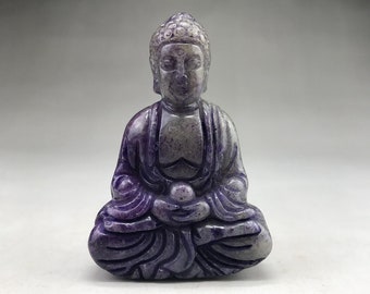 Chinese natuurlijke jade puur handgesneden Boeddhabeeld (Prachtig gevormd, verzamelwaardig)