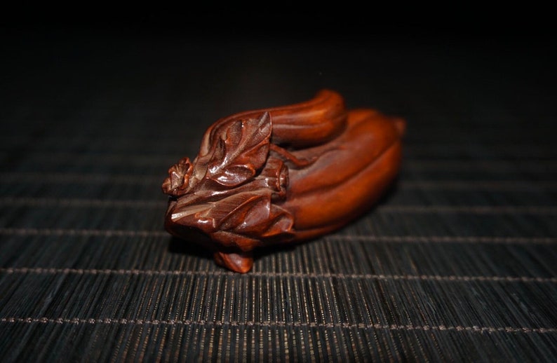 pure hand carved exquisite China/'s ancient natural boxwood carvings