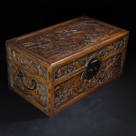 Chinese antique pure hand-carved exquisite rosewo… - image 4