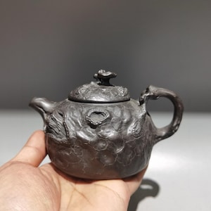 Chinese antique pure hand-painted clay exquisite rare Gongchun teapot purple clay teapot tea set ornaments