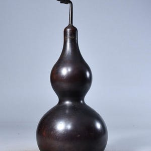 Chinese antique handmade exquisite pure copper gourd statue ornaments