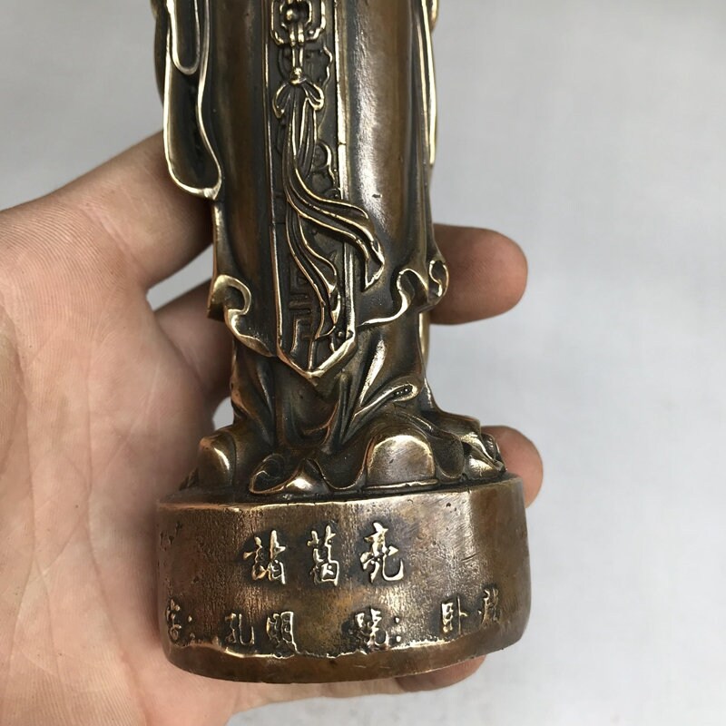 手作りの銅製諸葛亮像、中国のアンティーク置物 - Etsy 日本