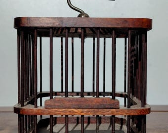 Ornement de cage à grillons en palissandre fabriqué à la main à partir d'antiquités chinoises.