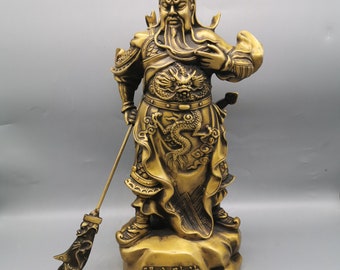 Duke Guan Gong Di Sangharama Custodian Buddha Resin   Figure 