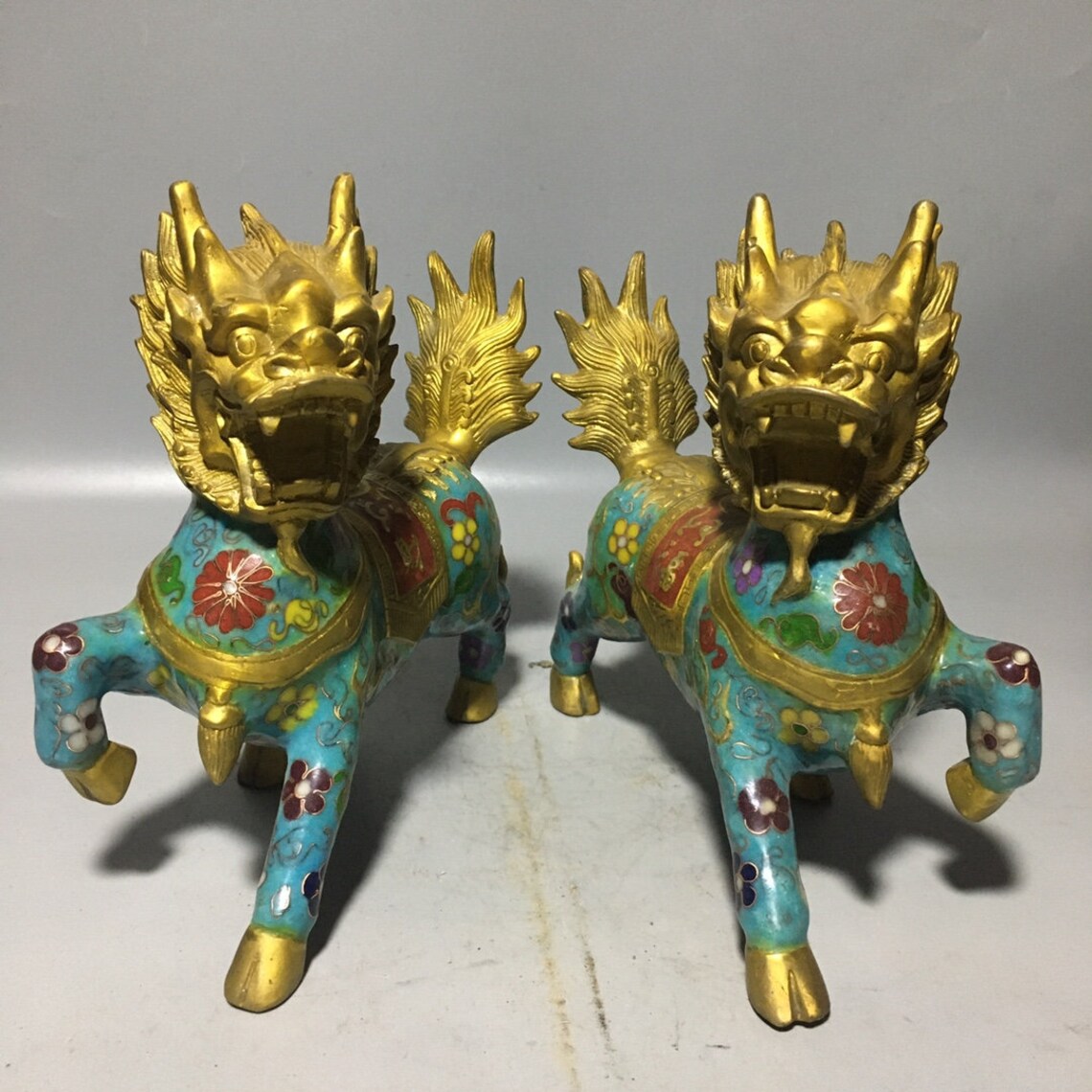 A Pair of Kirin Statues of China's Ancient and Precious Etsy