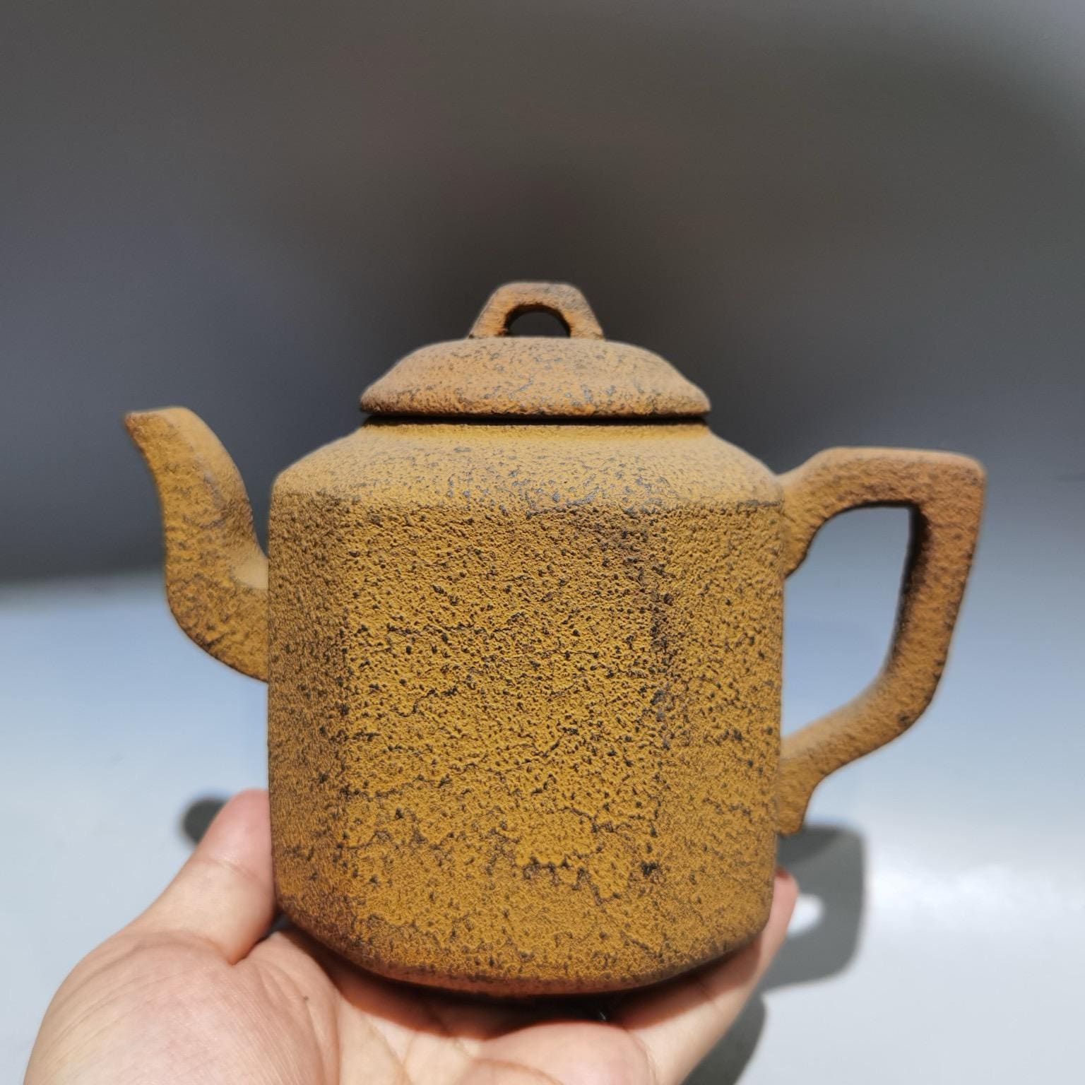 中国のアンティークの純粋な手描きの粘土の絶妙な珍しい鉄砂の急須紫砂