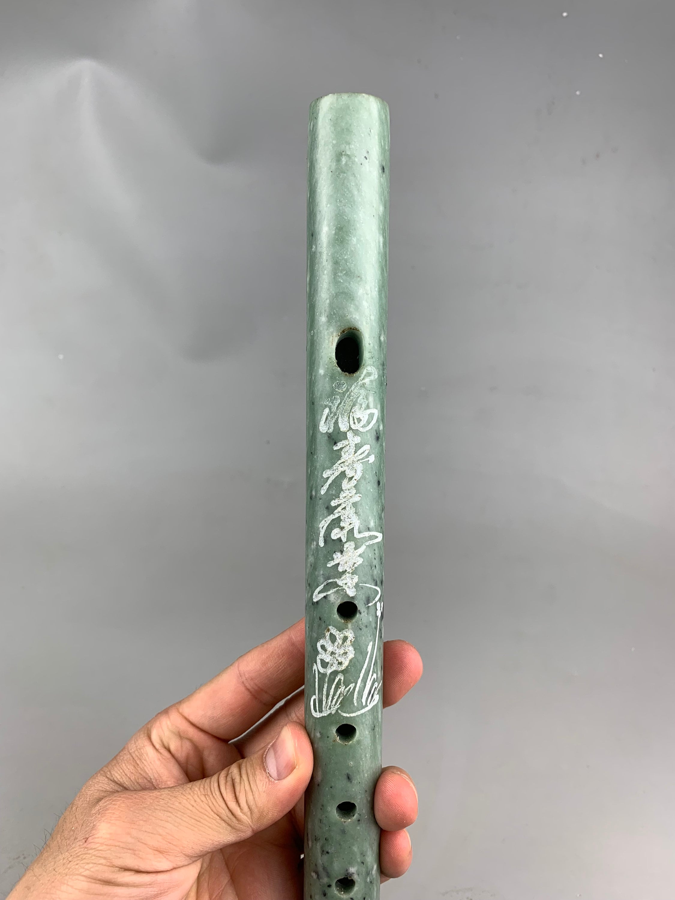 Hand-carved Jade Flute Ornaments Made by Chinese Antiques