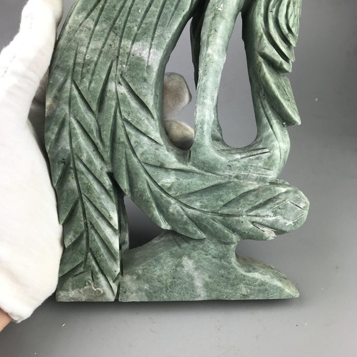 Chinese natural jade carving Phoenix statue carved by hand Etsy