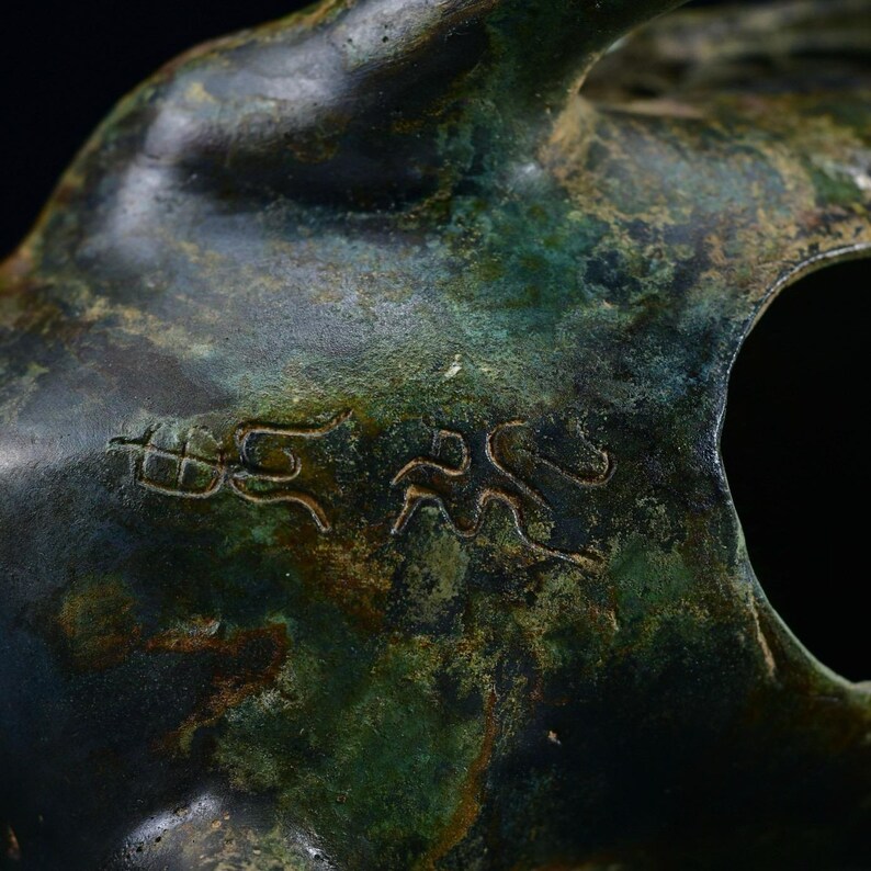Chinese Antique Pure Handmade Exquisite Rare Bronze Humananimal