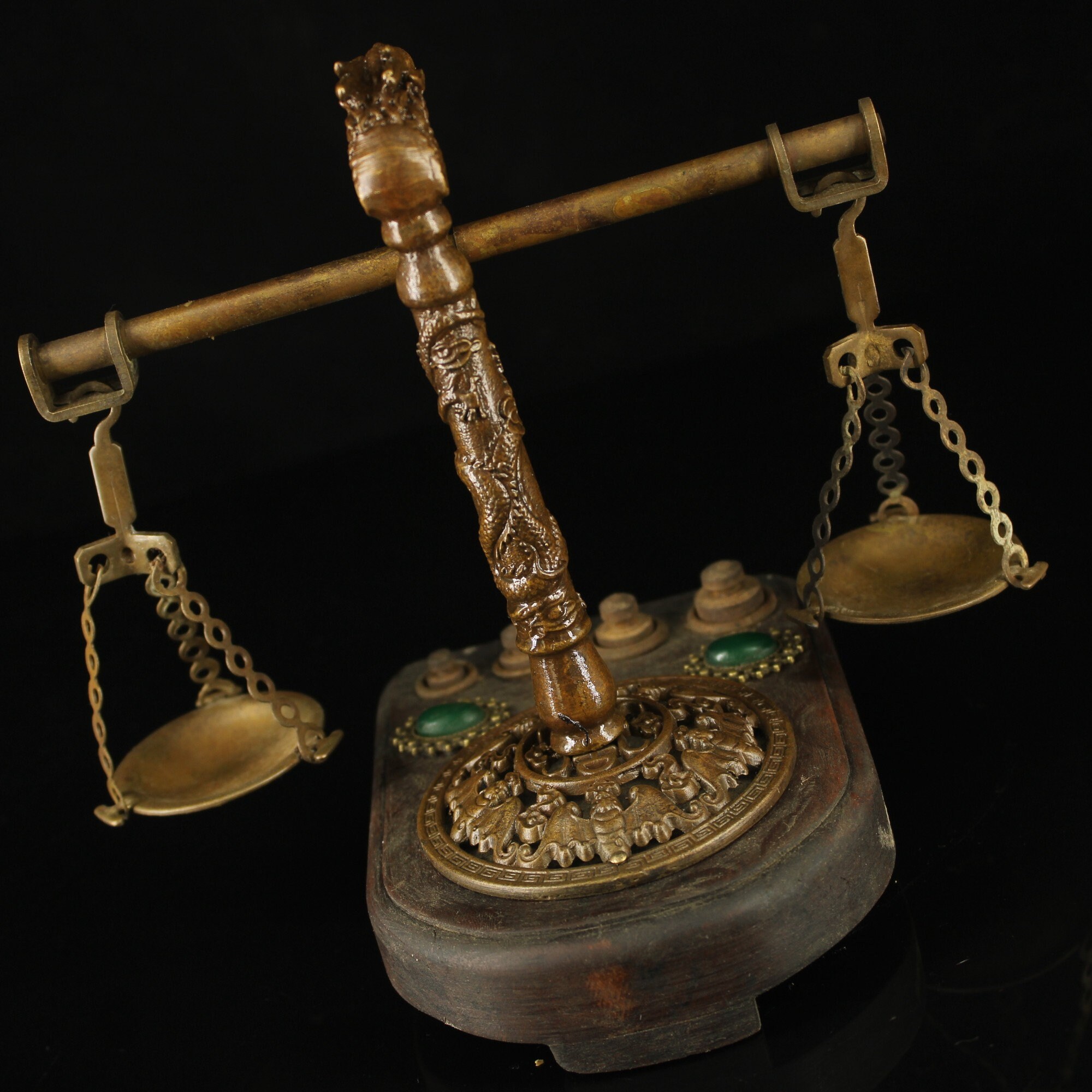 Ancient Chinese Pure Copper Balance Handmade Dragon Head Etsy