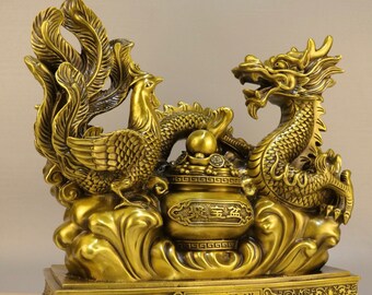 Vintage Handmade Tibetan Silver Dragon Carving Comb – Old Copper Decoration